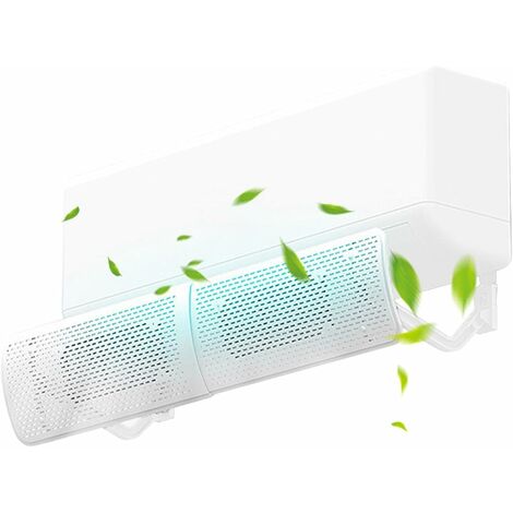 pour pare-brise de climatisation sans perçage Déflecteur d'air conditionné en pâte anti-traces rétractable jusqu'à 125 cm blanc 
