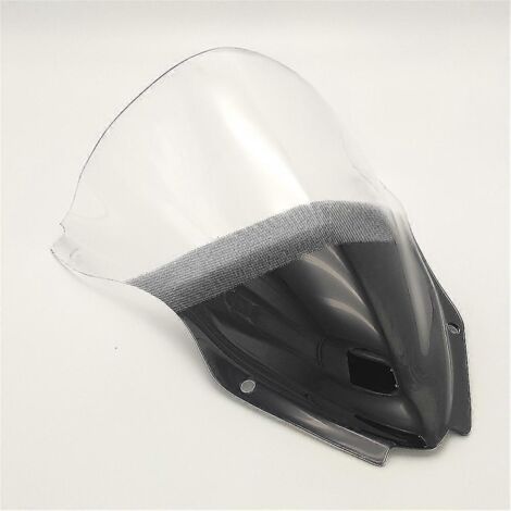 Déflecteur de vent fumé noir pour pare-brise de moto Kawasaki ZX10R ZX 10R 2017-2018-2019-2020 - Visière de pare-brise transparente