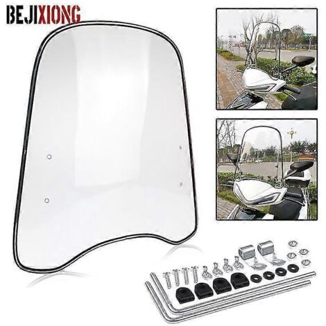 Déflecteur de vent universel 2 mm pour moto, plaque transparente en polycarbonate, pare-brise de scooter, déflecteur de vent pour moto
