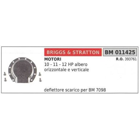 Déflecteur d'échappement B&S tondeuse 10 11 12 HP 011425