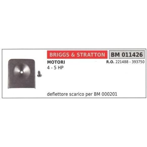 Déflecteur d'échappement B&S tondeuse 4 5 HP 011426