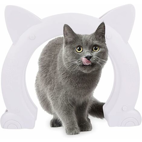 Déflecteur pour chat, déflecteur pour chat, déflecteur pour gros chien, déflecteur pour chat en plastique ABS, déflecteur pour porte intérieure en PVC creux ou plein (blanc)