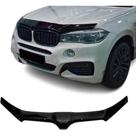 Deflecteurs d'air capot de voiture Protection pour BMW X6 F16 2014-2019 Acrylique foncé Noir