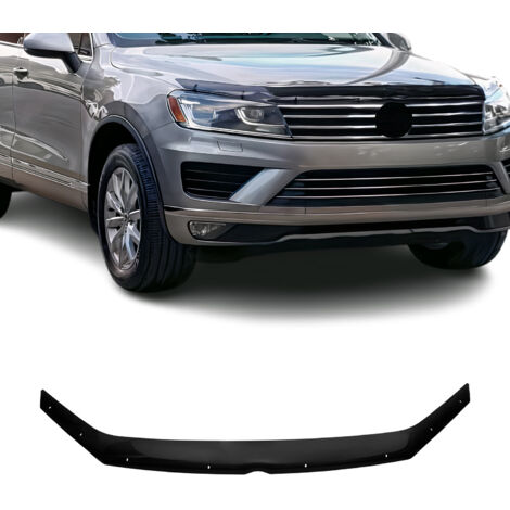 Deflecteurs d'air capot de voiture Protection pour VW Touareg 2010-2018 Acrylique foncé Noir