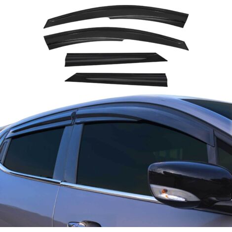 Déflecteurs De Vent Pluie d'air Compatible avec Dacia Logan 2006-2017 Acrylique 4 Pcs