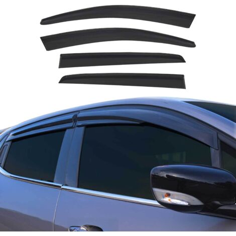 Déflecteurs De Vent Pluie d'air Compatible avec VW Golf VII 2013-2019 Acrylique 4 Pcs Noir