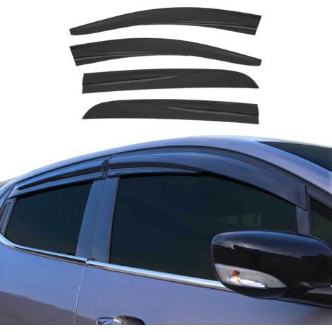 Déflecteurs de Vent pluie d'air pour Opel Corsa D 2006-2015 HB Acrylique Noir 4x