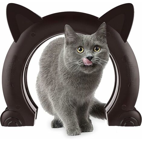 Déflecteurs pour chats, déflecteurs pour chats, déflecteurs pour gros chiens, déflecteurs pour chats en plastique ABS, déflecteurs pour portes intérieures en PVC creux ou plein (brun)