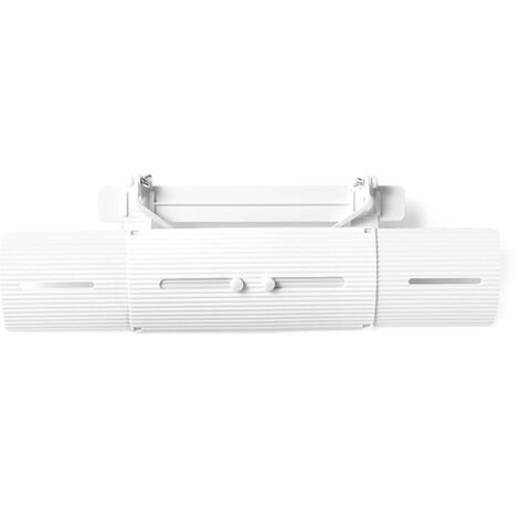 Deflector de aire acondicionado para el hogar, antidirecto Deflector de soplado de aire, escalable, tipo colgante, 1 piezas,Blanco