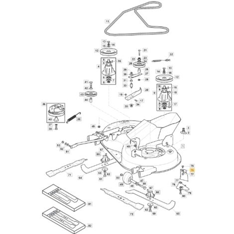 Deflettore erba trattorino rasaerba modelli 1330M ORIGINALE STIGA 325140108/0