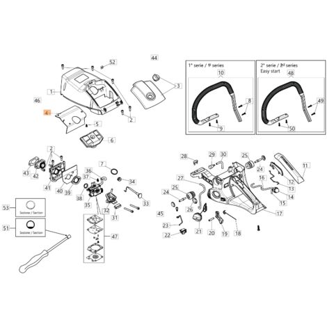 Deflettore ORIGINALE OLEOMAC motosega modelli GSH 510 - GSH 560 50310170R