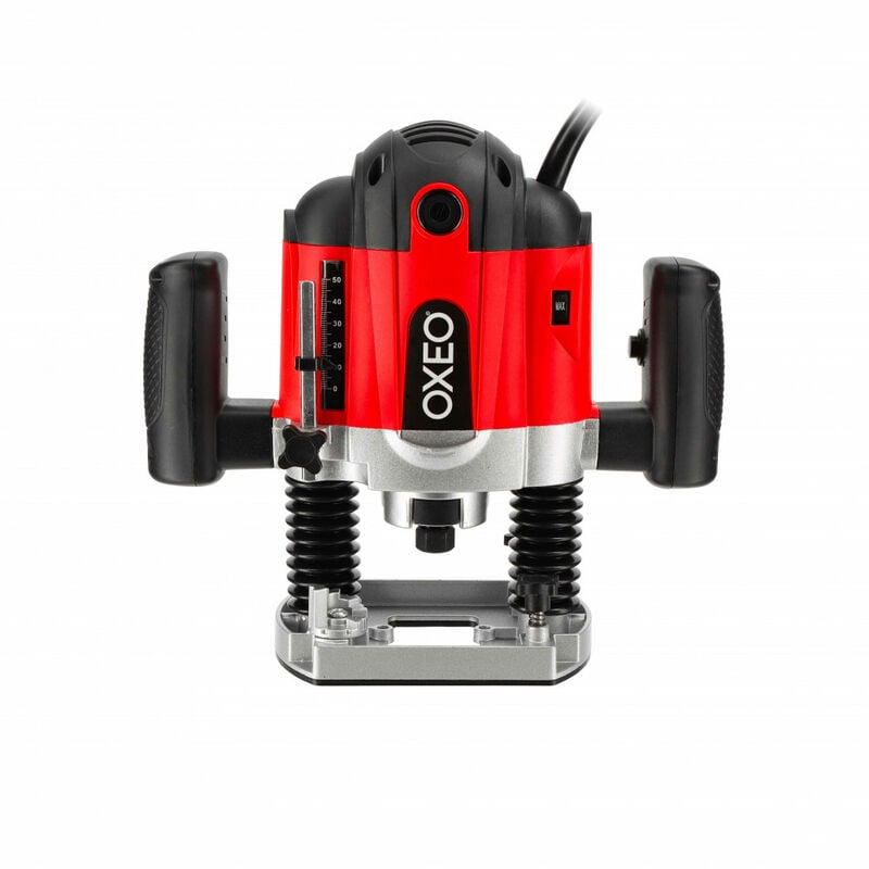 Oxeo - Défonceuse électrique 1200w - Défonceuse verticale électrique - Set de 6 fraises et accessoires inclus - 7 vitesses variables