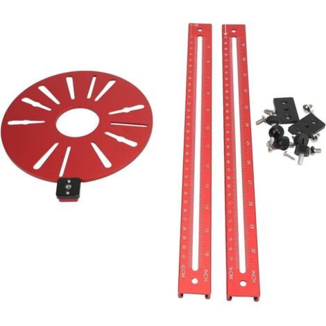 Défonceuse à bois, Défonceuse circulaire avec guide électrique, double échelle précise, diamètre de coupe 50-152 cm, montage polyvalent, compatible avec toutes les défonceuses, avec barre d'ext