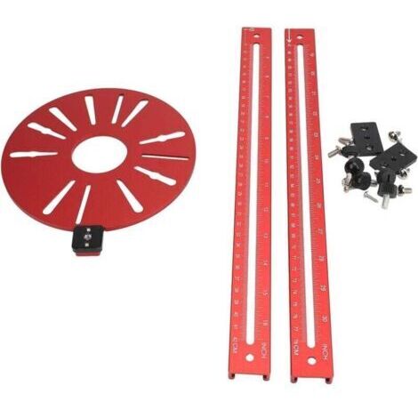 Défonceuse à bois, Défonceuse circulaire avec guide électrique, double échelle précise, diamètre de coupe 50-152 cm, montage polyvalent, compatible avec toutes les défonceuses, avec barre d'ext