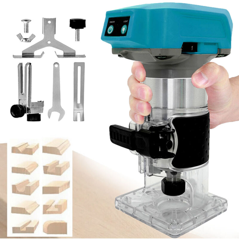 Teetok - Défonceuse à bois sans fil, défonceuse à bois électrique à main, défonceuse à stratifié, fraiseuse à graver, menuisier pour rainurage,