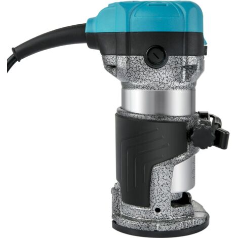 Défonceuse à Main Électrique 800 W Affleureuse à Bois, 10000-30000 tr/min Kit de Routeur Compact, Outil Menuiserie de Routeur avec Base Fixe Mèches 6 mm+8 mm pour Rainurage Sculpture du Bois