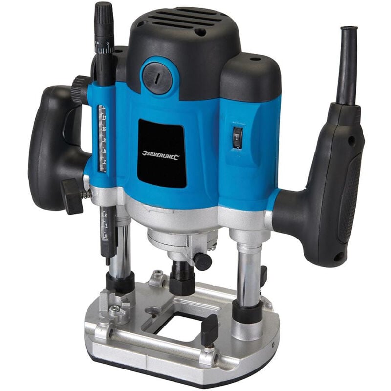 Silverline - Défonceuse plongeante 1/2' 1500W avec accessoires