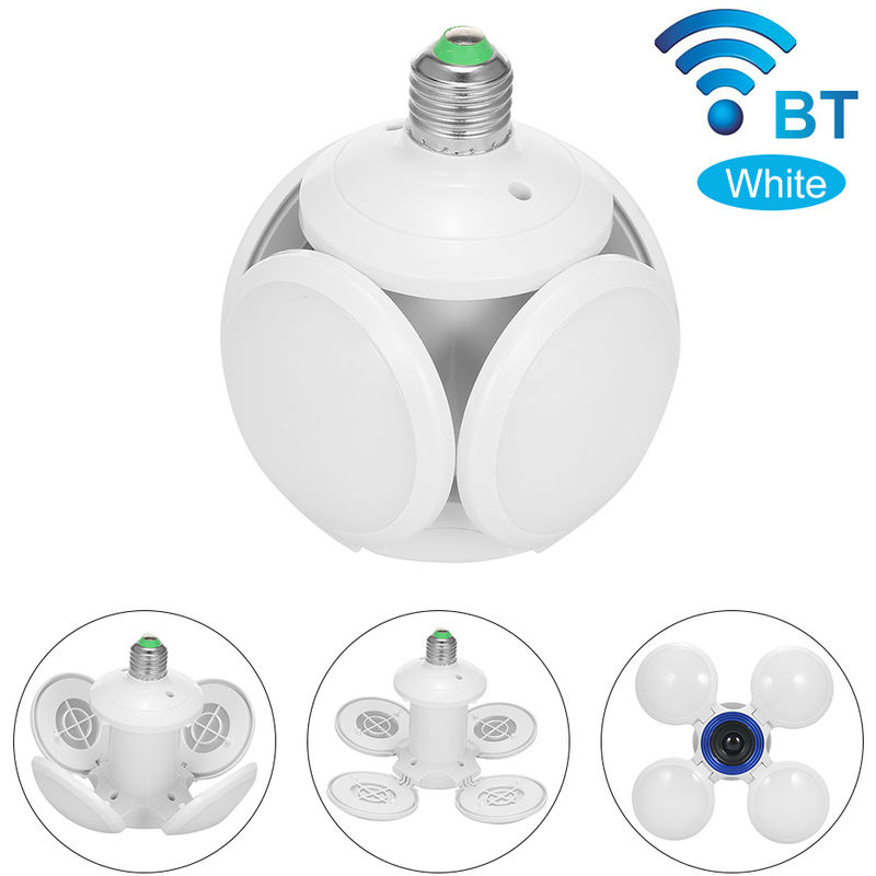 

Deformable Futbol lampara OVNI, con Bombilla inteligente BT altavoz E27 Lampara LED plegable, 220V, blanca