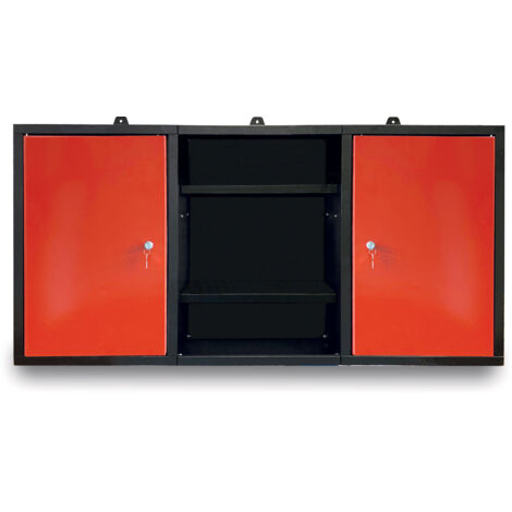 Defpro – Armoire d'atelier 120,5 cm en acier laminé – 2 portes verrouillables – 4 étagères modulables – Capacité 60 kg
