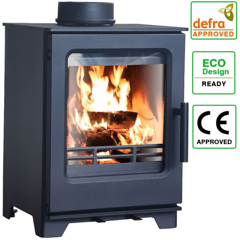 main image of "Defra Approved 5KW Log Wood Burning Multifuel Stove Woodburner Fireplace Eco Design Ready"