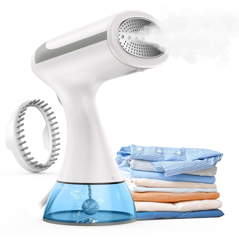Défroisseur Vapeur, 1500W Défroisseur Vapeur Portable, Defroisseur Vapeur Vertical avec Réservoir d'eau de 300ml, Réchauffage Rapide en 30s, Fer à