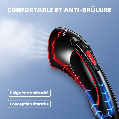 Defroisseur vapeur 1500w, defroisseur vetement, defroisseur, centrale vapeur, défroisseur vapeur, réservoir d'eau 130ml, chauffage rapide de 10s, débit vapeur 25 g/min