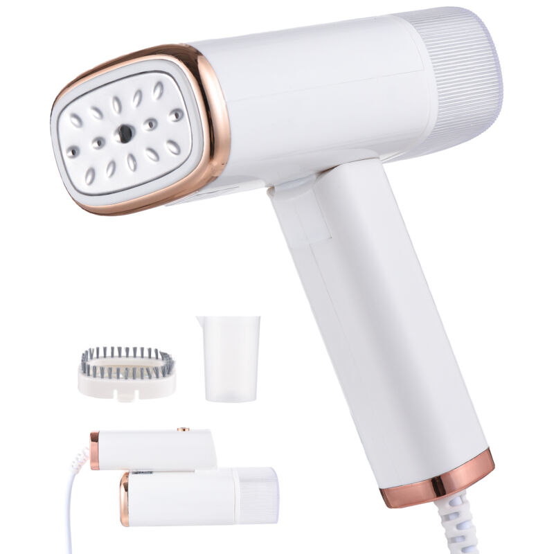 Défroisseur vapeur portable pliable pour vêtements de voyage, puissance 1000 w, or blanc