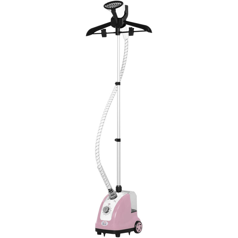 Défroisseur vapeur vertical défroisseur à vêtements 1,4L 1950W 32g/min tige telescopique rose