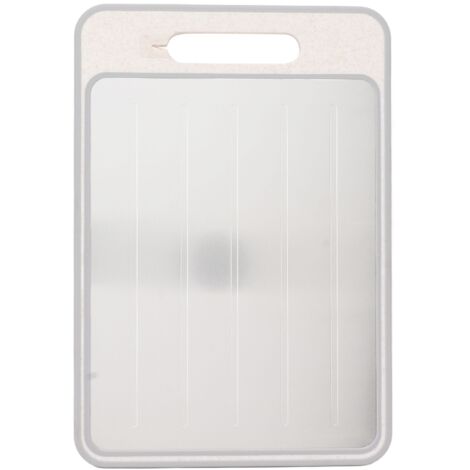 Defrosting Cutting Board Double Sided Chopping Board with Knife Sharpener for Kitchen Cooking Khaki