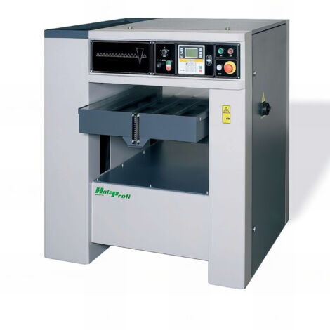 Dégauchisseuse-raboteuse 800 mm – Puissance 11 000 W 400V – Vitesse 4800 t/min – Hauteur de rabotage 3 à 300 mm – Table en fonte 1200 mm – Holzprofi