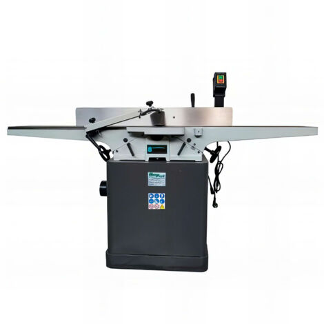 Dégauchisseuse-raboteuse 200 mm – Puissance 2 200 W – Tension 230 V – Longueur de table 1 780 mm – Rotation 4 800 trs/min – Holzprofi