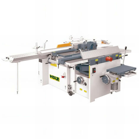 Combinée 6 opérations 3 x 4000 W – Tension 400 V – Chariot en alu pour coupes précises – Machine professionnelle – Holzprofi - COMB410PRO