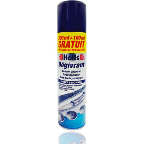 Dégivrant pare-brise 400 ml – Efficace jusqu'à -25°C – Limite réapparition givre – Pulvérisation large pour surfaces vitrées – Holts