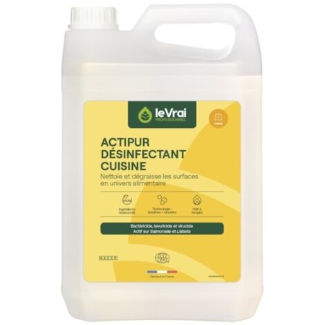 Dégraissant désinfectant cuisine Ecocert - bidon 5 L - LE VRAI PROFESSIONNEL