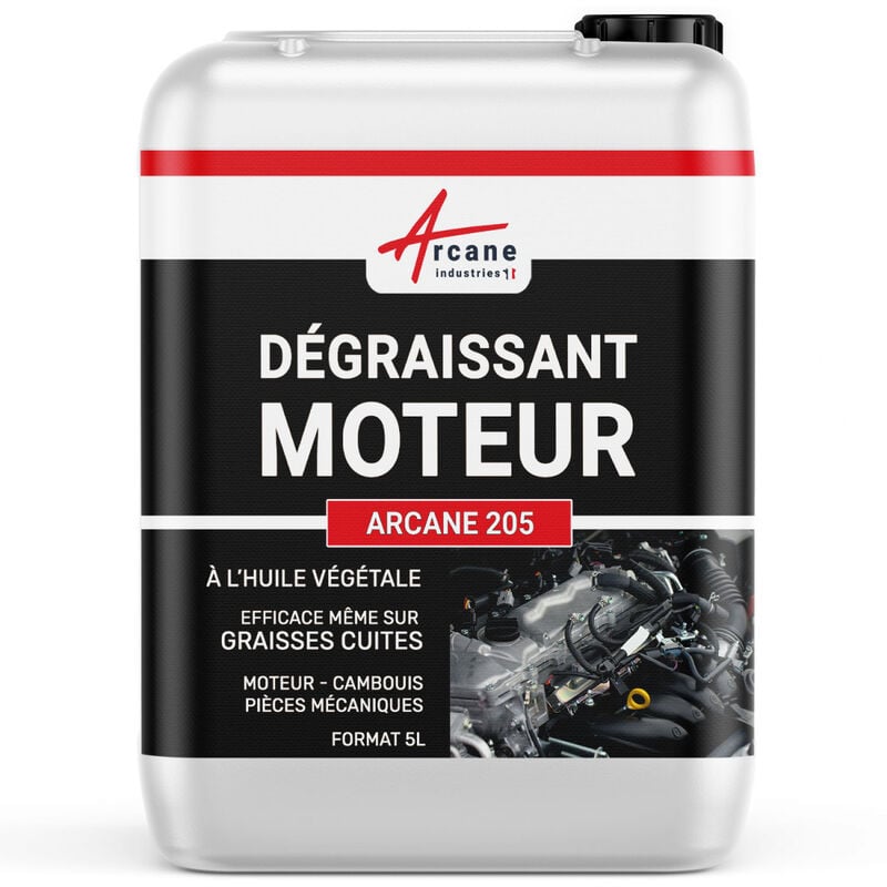 Arcane Industries - Dégraissant moteur graisses épaisses cambouis molykote Ester méthylique de colza dégraissant moteurs - 5 l
