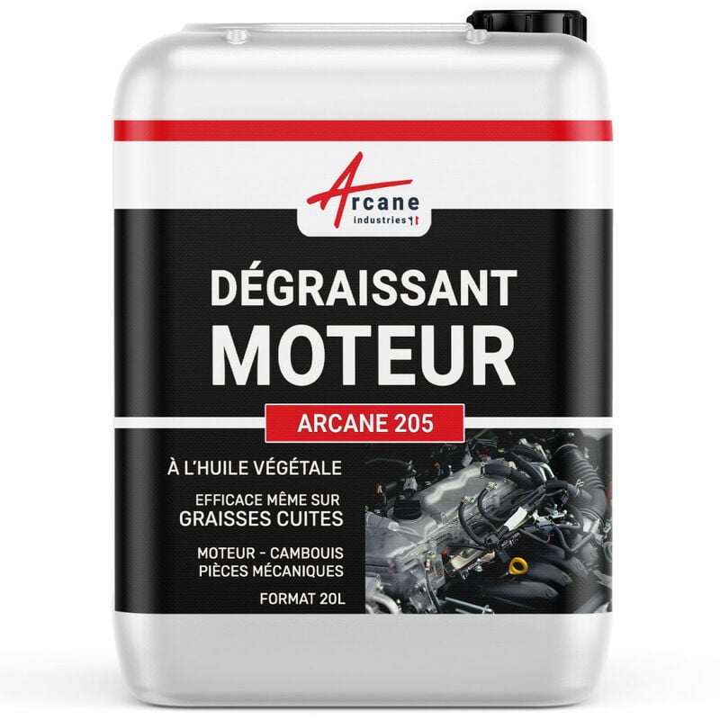 Arcane Industries - Dégraissant moteur graisses épaisses cambouis molykote Ester méthylique de colza dégraissant moteurs - 20 l