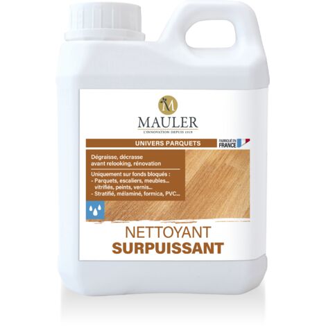 Dégraissant parquets anciens & sols plastiques - 1L - Phase aqueuse - Nettoyant surpuissant Mauler