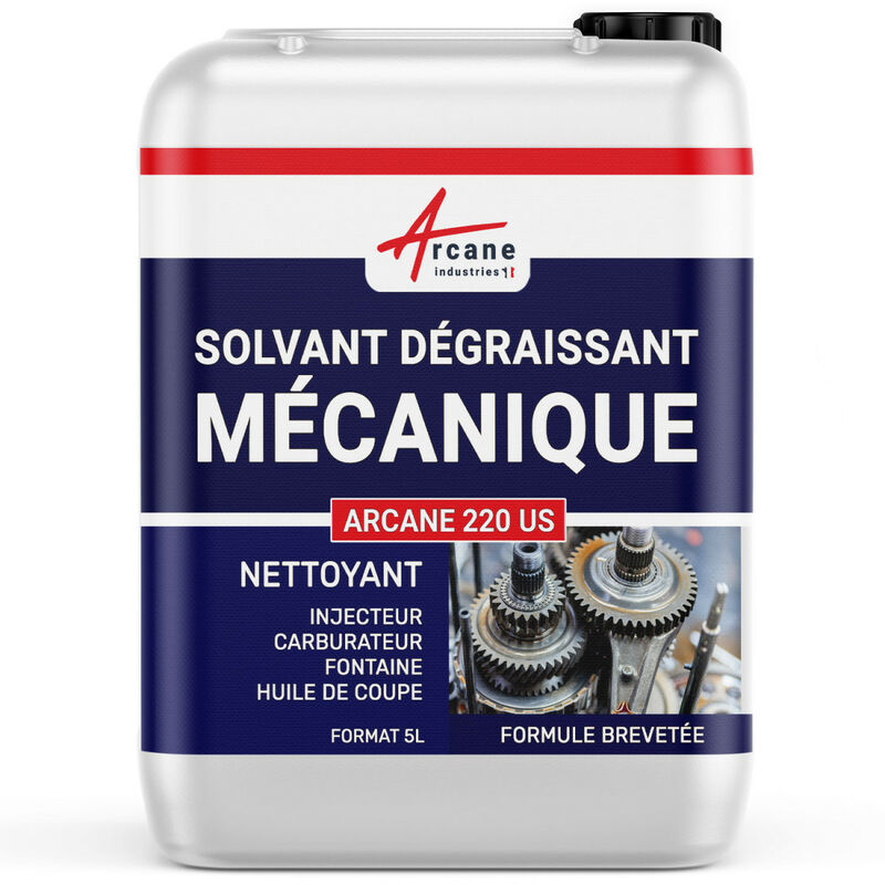 Solvant dégraissage Mécanique Nettoyant injecteur carburateur Fontaine graisse huile de coupe pieces - 5 l Arcane Industries