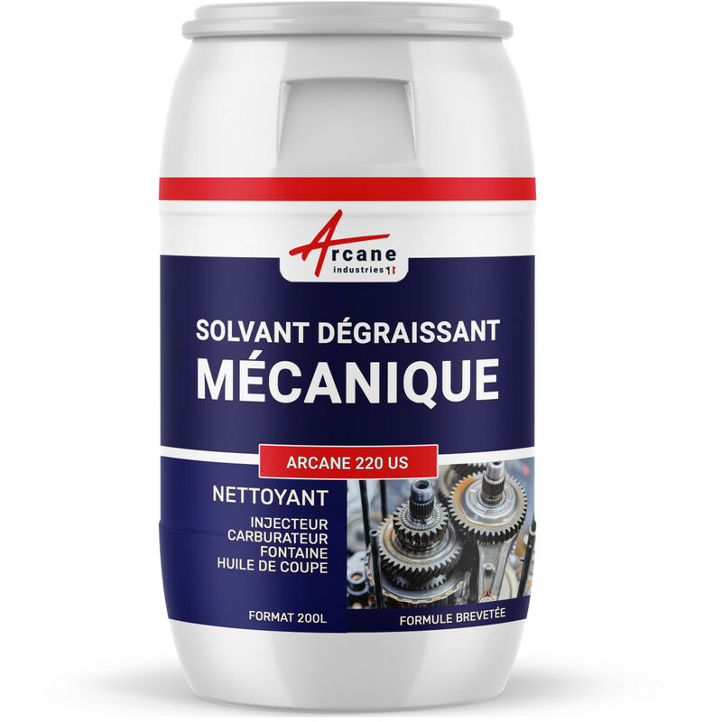 Solvant dégraissage Mécanique Nettoyant injecteur carburateur Fontaine graisse huile de coupe pieces - 200 l Arcane Industries