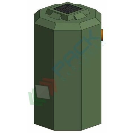 Degrassatore A.E. 15, coperti 15, capacità 300 Lt, Mis. Ø 600 x 1050 H mm, per il trattamento delle acque reflue domestiche e acque grigie