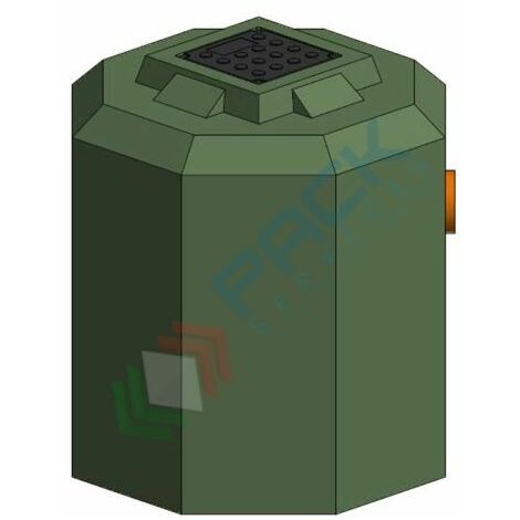 Degrassatore A.E. 5, coperti 5, capacità 170 Lt, Mis. Ø 600 x 675 H mm, per il trattamento delle acque reflue domestiche e acque grigie