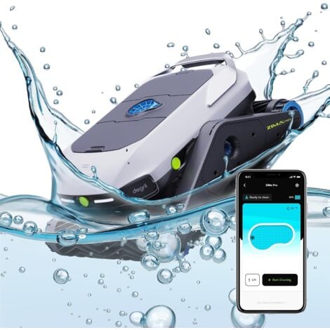 Degrii Zima Pro Poolroboter, automatischer Ultraschall-Radar-Poolroboter, 250 W leistungsstarke Saugleistung, 3 Stunden Laufzeit / 5000 ft² Abdeckung/Smart App-Steuerung