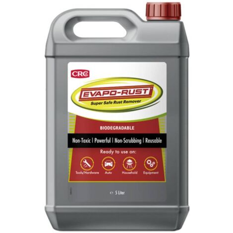 Dégrippant antirouille 33400 – 5 L – Non toxique et biodégradable – Élimine la rouille sans ponçage ni brossage – CRC - AA 5 L