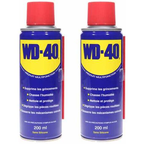 Dégrippant WD40 200 ml Nettoyant lubrifiant Protège corrosion par 2