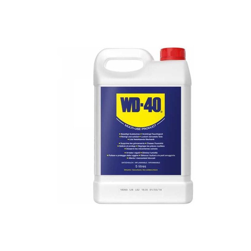 Matijardin - Dégrippant WD40. 5 litres. Nettoyant, lubrifiant. Protège humidité corrosion