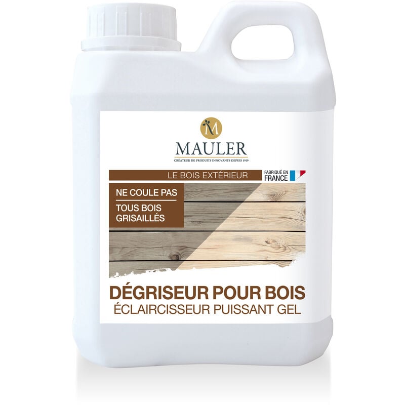 1919 By Mauler - mauler - Degriseur Pour Bois - 2,5L - Eclaircisseur Puissant - Solution Pour Bois Noircis Par les Intempéries et l'Action du Temps