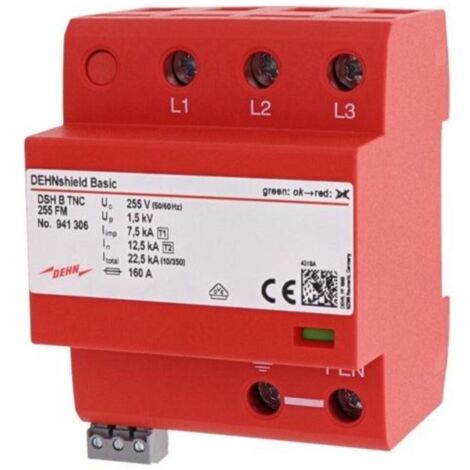 Dehn Anwendungsopt. Kombi-Ableiter DEHNshield B Typ 1+2 für dreiphasige TN-C-Systeme 941306