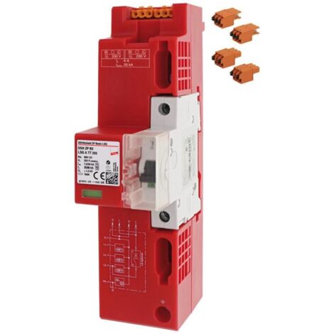 Dehn Kombi-Ableiter Typ1+2+3 DEHNshield ZP + LS Basic 2 LSG für TT und TN-S-Systeme 909131