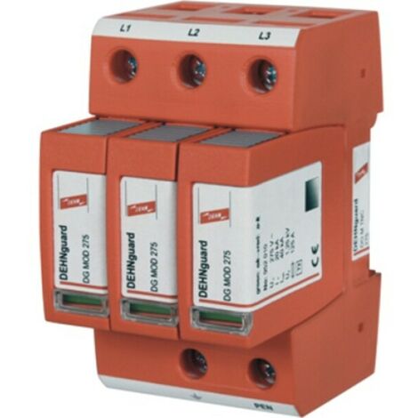 DEHN + SOEHNE Dehn Überspannungsableiter TN-C 230VAC 1,5kV 3TE Hutschiene 35mm 20kA opt DGMTNC275