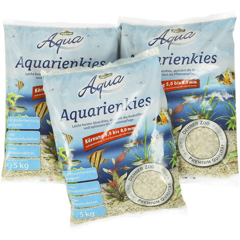 Dehner Aqua Aquarienkies, weiß, verschiedene Körnung